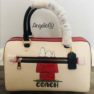 Coach X Peanuts Rowan Satchel With Snoopy